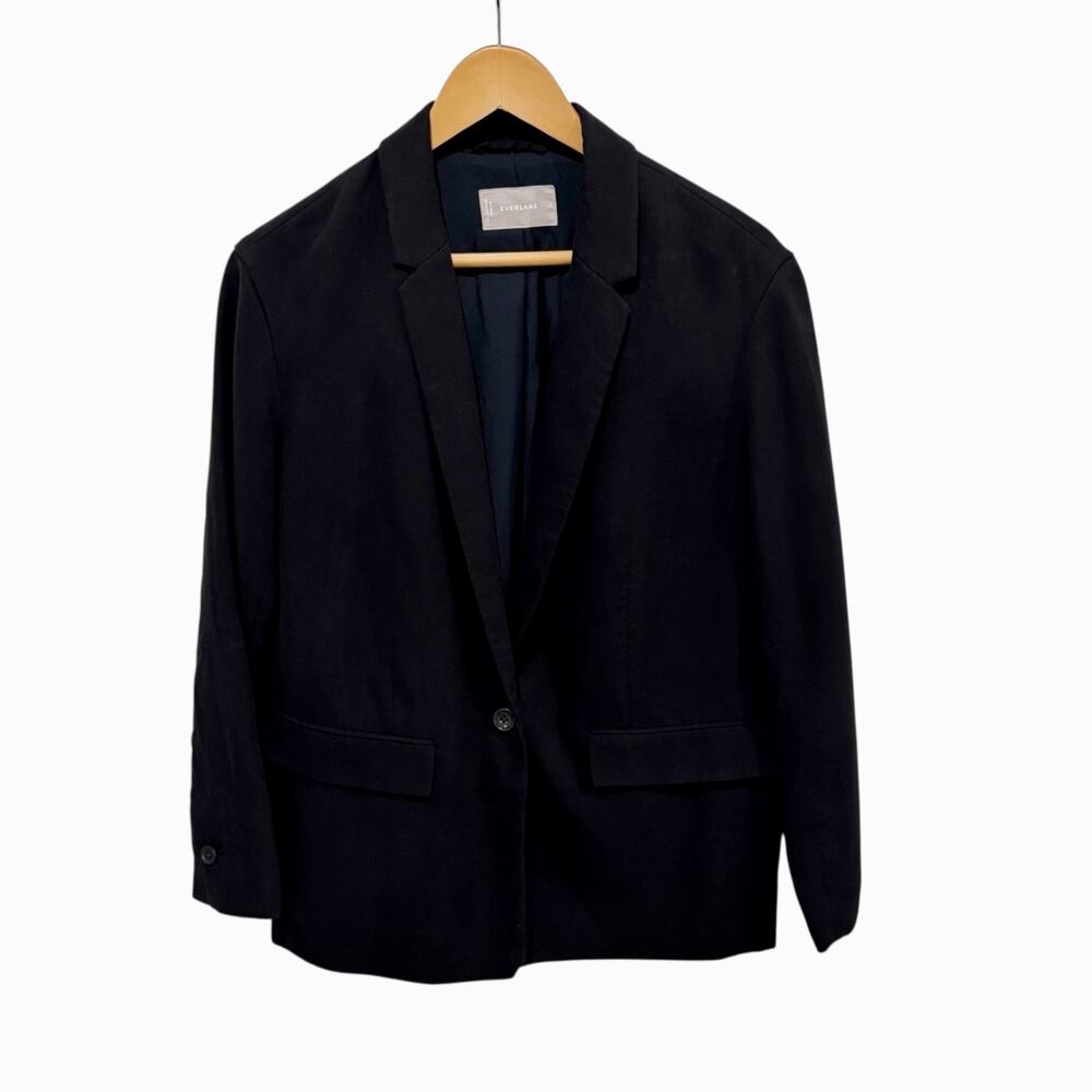 Everlane Blazer Single Breasted Women's 2 Black Jacket